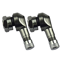 2 Paire de Tige de Valves Pneumatiques de Roue de Moto en Alliage d'aluminium 90° 17 mm Verte et Gris