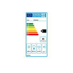 Hotte décorative inclinée 90cm 67db 620m3/h inox - FHV94650XA - FAURE