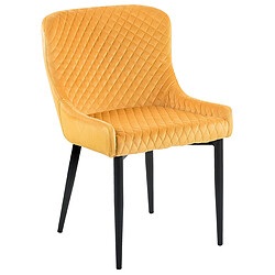 Acheter Beliani Chaise de salle à manger Set de 2 Velours Jaune SOLANO