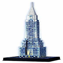 Avis Ravensburger chrysler Building Night Edition Puzzle 3D 216 piAces pour enfants et adultes - La technologie Easy click signifie que les piAces semboAtent parfaitement