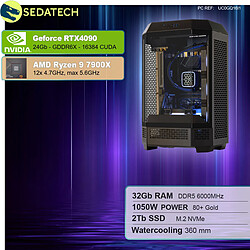 Sedatech PC Gamer Pro V360 • AMD Ryzen 9 7900X • RTX4090 • 32Go DDR5 • 2To SSD M.2 • sans OS