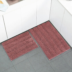 LUUCOZK Tapis de bain antidérapants absorbants à séchage rapide, tapis de décoration de salle de bain-poudre peu profonde-43 x 61 cm 