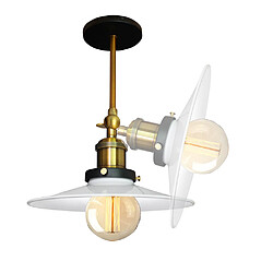 Avis Stoex Applique Murale Industrielle en Métal fer 26cm , Lampe de Plafond Rétro Edison Douille Loft Éclairage Vintage E27 Blanc