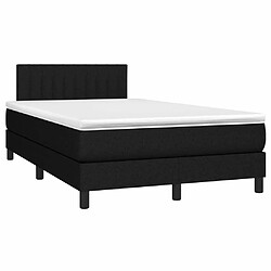 Avis Maison Chic Structures de lit + matelas,Lit à sommier tapissier avec matelas Noir 120x200 cm Tissu -MN53123