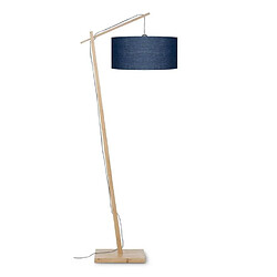 Good&Mojo ANDES-Lampadaire Bambou & Lin Naturel H176cm Bleu Good & Mojo