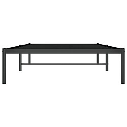 Maison Chic Lit adulte - Lit simple Cadre de lit,Structure du lit Contemporain métal noir 100x200 cm -MN88794 pas cher