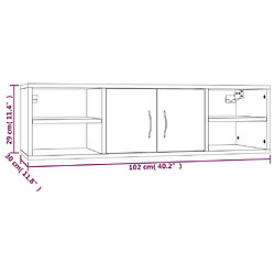 vidaXL Étagère murale chêne fumé 102x30x29 cm bois d'ingénierie pas cher