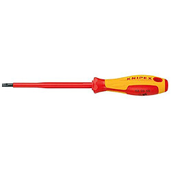 Knipex 98 20 40 Tournevis pour vis à Fente 202 mm/4 mm, Multicolore 