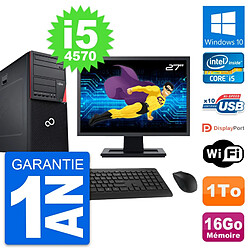 PC Tour Fujitsu P720 Ecran 27" Intel i5-4570 RAM 16Go Disque 1To Windows 10 Wifi · Occasion 