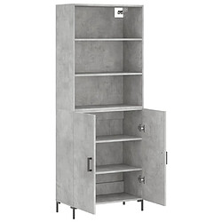 Acheter Maison Chic Buffet,Meuble de Rangement,commode pour salon,Cuisine Gris béton 69,5x34x180 cm Bois d'ingénierie -MN37590