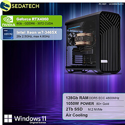 Sedatech Workstation Pro • Intel Xeon-3465X • RTX4060 • 128Go RAM • 2To SSD M.2 • Windows 11 Pro