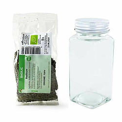 Aromandise Flacon à épices poudreur + basilic bio 15 g