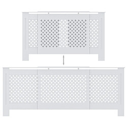 Acheter vidaXL Cache-radiateur MDF Blanc 205 cm