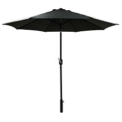 Ideanature Parasol droit rond Eko 2.5 m gris anthracite.