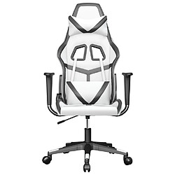 Avis Maison Chic Chaise de jeu, Chaise gaming de massage, Fauteuil gamer d'ordinateur,Chaise de Bureau Blanc et noir Similicuir -GKD13766