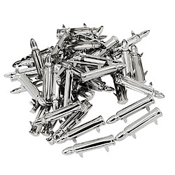 50pcs en alliage de forme de balle rivets spike goujons spots pour bricolage ceintures sacs argent