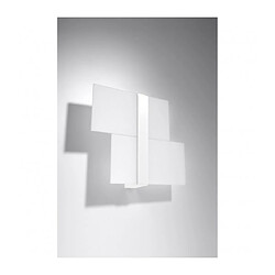 Luminaire Center Applique murale Massimo Wall Verre,acier blanc 2 ampoules 28cm