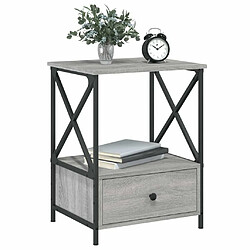 Avis Maison Chic Table de chevet, Table de Nuit pour chambre salon sonoma gris 50x41x65 cm bois d'ingénierie