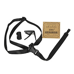 Ukulele Hawaii Guitare Kit Ukulele Begginer Kit Strap + Cordes + Capo + Marteau De Secoueur De Sable Rhythm Pour La Pratique Débutant