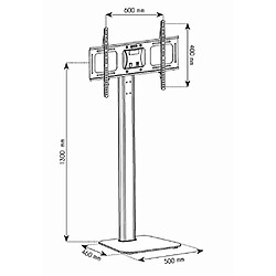 Avis Techly ICA-TR11 Socle d'écrans Plats Pupitre à roulettes pour Panneau Plat Noir, Argent 177,8 cm (70``) - Socles d'écrans Plats (TV, 50 kg, 81,3 cm (32``), 177,8 cm (70``), 50 x 50 mm, 600 x 400 mm)