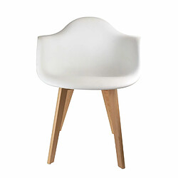 The Home Deco Factory Fauteuil scandinave enfant - H. 54 cm - Blanc