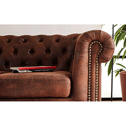 Avis Lisa Design Winston - Canapé d'angle Chesterfield - 4 places - style industriel - gauche