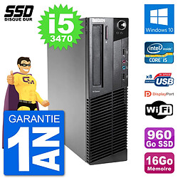 PC Lenovo ThinkCentre M92p SFF Intel i5-3470 RAM 16Go SSD 960Go Windows 10 Wifi · Occasion 