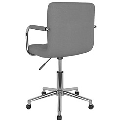 Avis vidaXL Chaise pivotante de salle à manger Gris clair Tissu