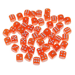 Acheter 50 pièces à 6 faces dés dés numérique party party bar jeu de cartes accessoires orange