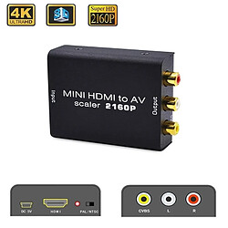 Acheter Universal Adaptateur 4K HD à AV Convertisseur vidéo HD à RCA AV/CVSB L/R Vidéo 480p 720p 1080p 2160p Support NTSC PAL HDMI2AV |