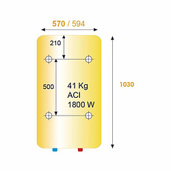 Chauffe eau électrique vertical mural compact ACI Hybride DURALIS 150L THERMOR 861412