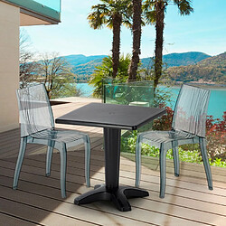 Grand Soleil Table bistrot et 2 chaises colorées poly