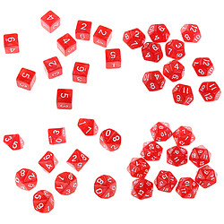 40 pièces multi-faces d6-d20 dés pour d & d jouets RPG Datés multiples