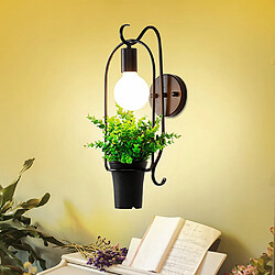 Acheter Universal Lampe murale plante, mur de fer forgé chambre à coucher de chevet balcon balcon alléle boutique fleur lampe murale