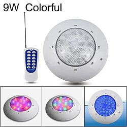 Wewoo Lampe sous-marine de piscine en plastique ABS 9W lumière coloré + télécommande 