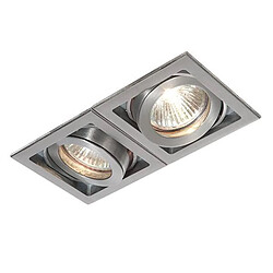 Saxby Downlight encastré à 2 lumières en aluminium, GU10