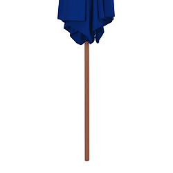 Avis vidaXL Parasol de jardin avec mât en bois bleu 270 cm