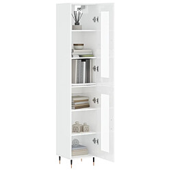 Avis Maison Chic Buffet,Meuble de Rangement,commode pour salon,Cuisine Blanc brillant 34,5x34x180 cm Bois d'ingénierie -MN35690