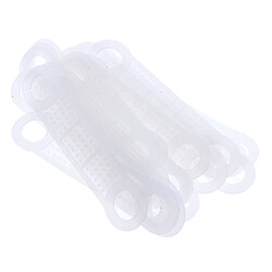 Avis 30Pcs Antidérapant Silicone Vêtements Cintre Poignées Vêtements Cintre Bandes Blanc L