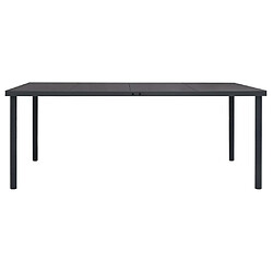 vidaXL Table à dîner d'extérieur Anthracite 190x90x74 cm Acier