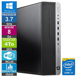 HP 800 G3 SFF i3-6100 3.70GHz 8Go/4To Wifi W10 · Reconditionné 