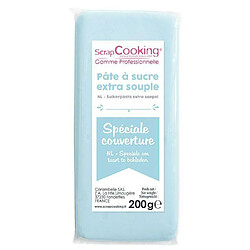 Scrapcooking Pâte à sucre de couverture bleu clair 200 g 