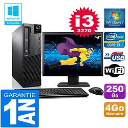 PC Lenovo M92p SFF Core I3-3220 Ram 4Go Disque 250 Go Wifi W7 Ecran 19" · Occasion 