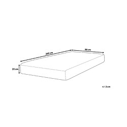 Beliani Matelas mousse mémoire de forme équilibré 90 x 200 cm ALLURE