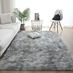 LUUCOZK Tapis à poils longs doux et moelleux pour chambre à coucher et salon - Gris clair-120 cm x 160 cm