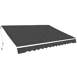 vidaXL Auvent pliable manuel 500 cm Anthracite