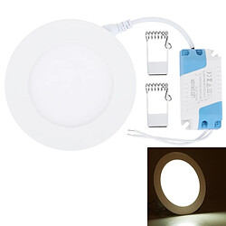 Wewoo Lampe de panneau rond de lumière blanche naturelle de 4W 10.5cm avec le conducteur de LED, 20 SMD 2835, flux lumineux: 320LM, CA 85-265V, taille de découpe: 9.6cm 