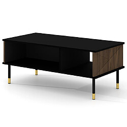 Bestmobilier Kirua - table basse - 110 cm Kirua - table basse - 110 cm - Noir / Bois