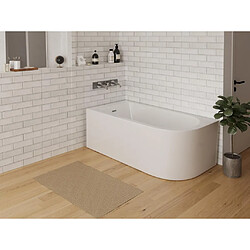 Vente-Unique Baignoire d'angle - 201L - 150 x 75 x 58 cm - Blanche - Angle gauche - ANIKA