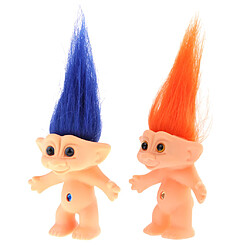 figurine statue ornement chambre salon bureau 2pack Troll Poupée Jouets Figurines Miniatures Poupée Reborn Bébé Nouveau-né Fille Garçon Poupon